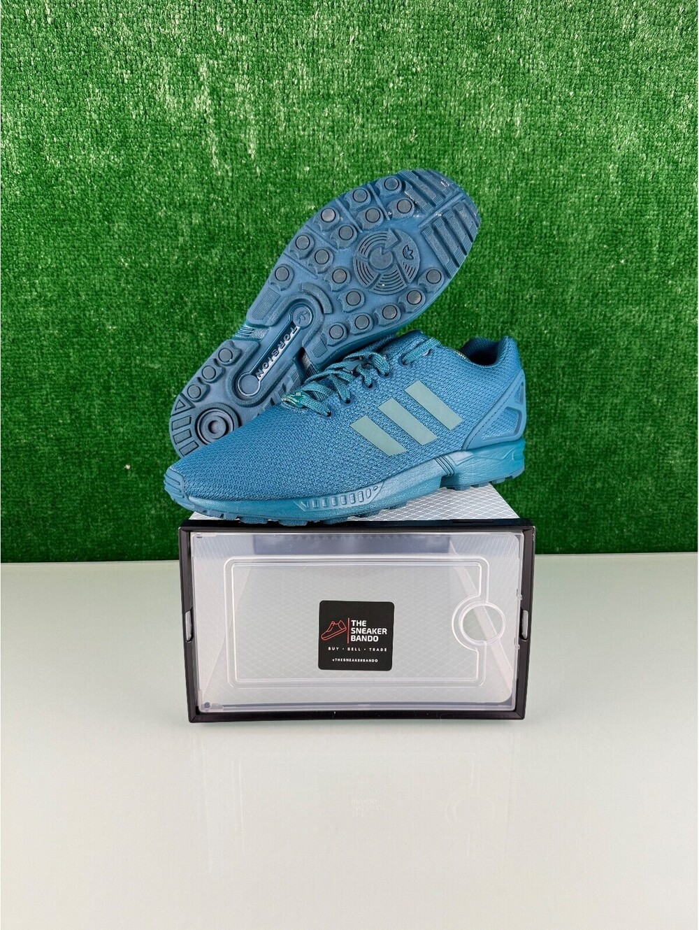 Size 10.5 - Adidas ZX Flux Navy Teal Turquoise